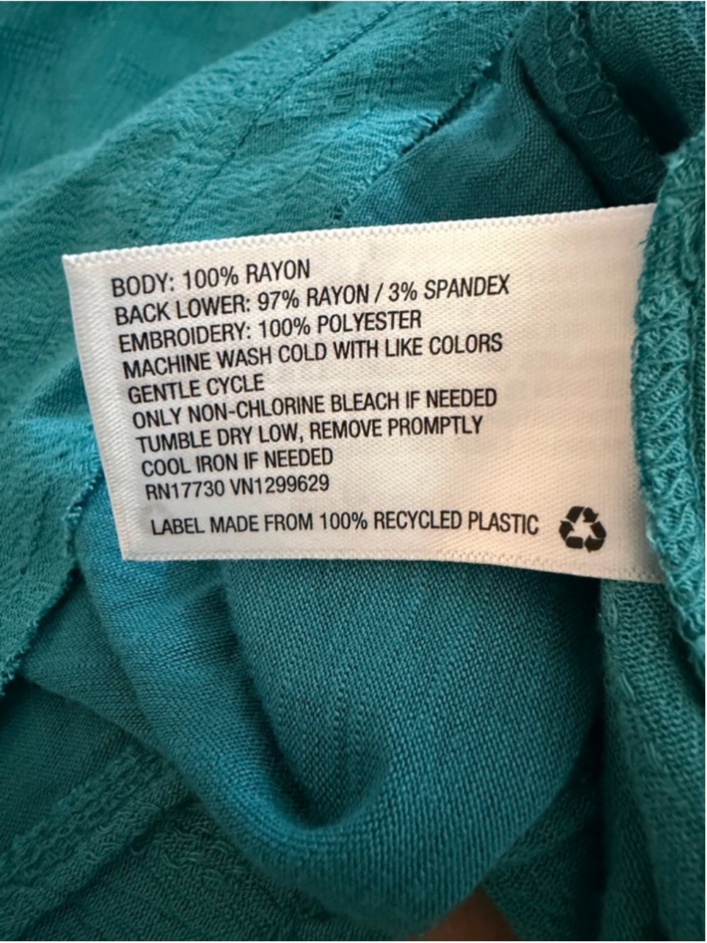 Knox Rose Teal Embroidered Short Sleeve Tee L EUC - Picture 6 of 6